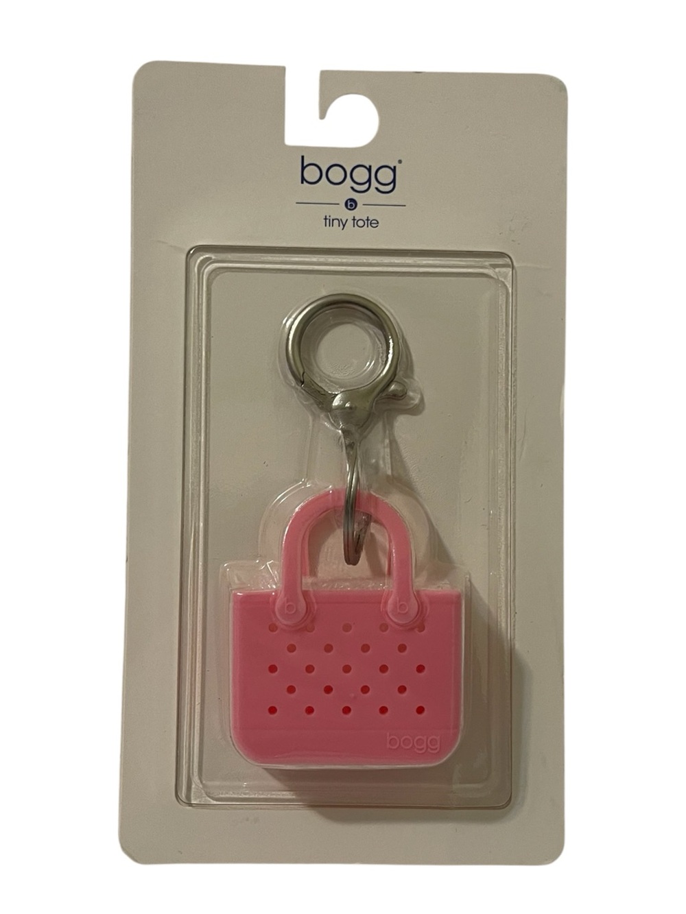 BOGG Bag Tiny Tote keychain & clip-on bag charm Bright Pink - NWT**